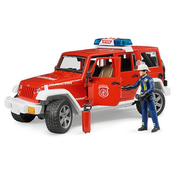 Bruder 1:16 Fire Truck Jeep Wrangler with Firefighter Figurine