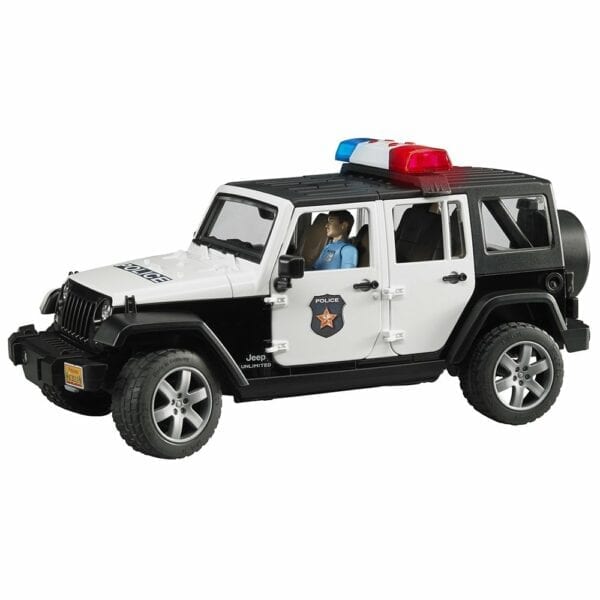 Bruder 1:16 Jeep Rubicon Police Car + Policeman