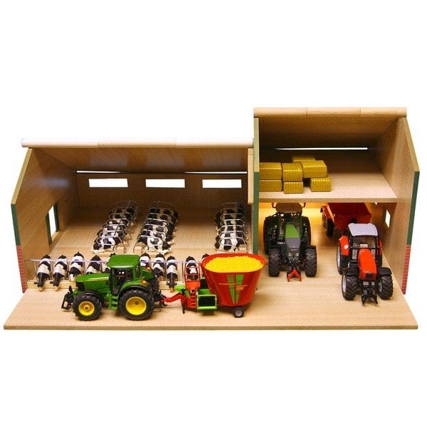 Kids Globe 1:32 Cattle and Machinery Farm Shed