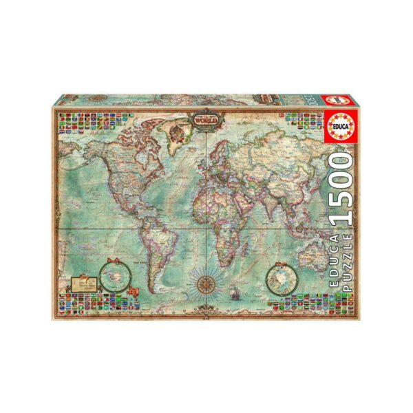 Educa Political Map of the World 1500 Piece Puzzle