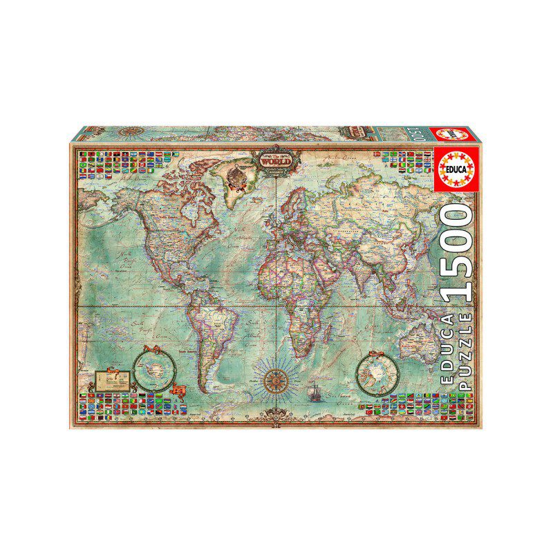 Educa Political Map of the World 1500 Piece Puzzle
