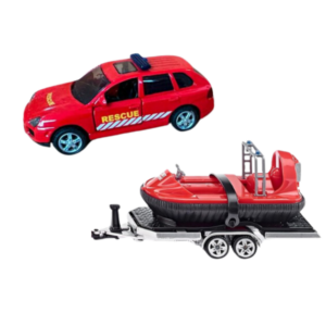 Siku 1:50 Porsche Cayenne with Trailer and Hovercraft