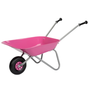 Rolly Metal Wheelbarrow Pink