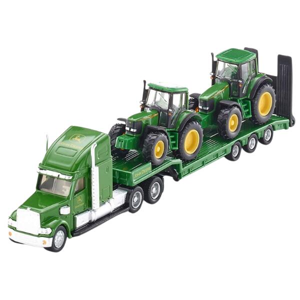 SIKUWORLD Play Set 5507 Garage | Bricks n Fun Toys Siku 1:87 Low Loader with John Deere Tractors