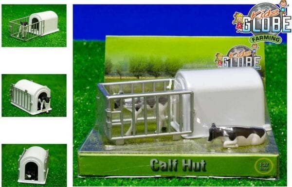 Kids Globe 1:32 Calve Hutch and Pen with 2 Calves - Image 4