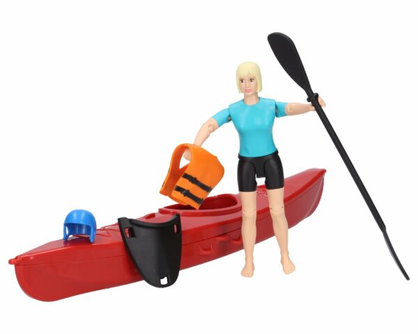 Bruder 1:16 BWorld Kayak with Figure - Image 3