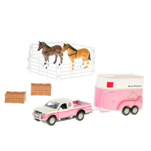 Kids Globe Mitsubishi with Horse Trailer