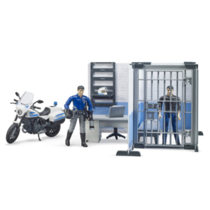 Bruder 1:16 BWorld Police Station with Motorbike