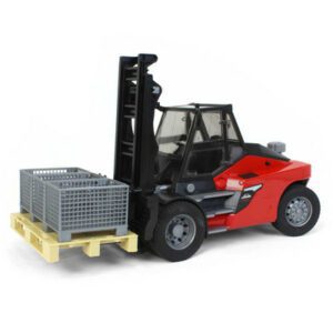 Bruder 1:16 Linde HT160 Forklift With Pallet And 3 Pallet Cages