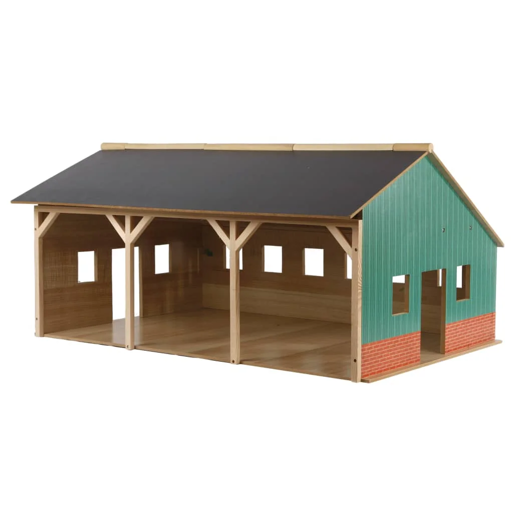 Kids Globe 1:16 Farm Wood Shed for 3 Tractors