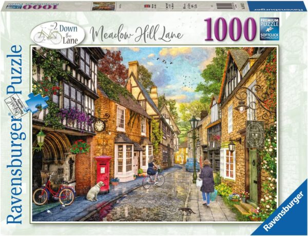 Ravensburger Down The Lane Meadow Hill Lane 1000 Piece Puzzle - Image 4