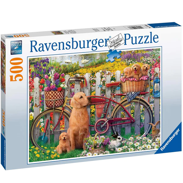 Ravensburger Cute Dogs in the Garden 500p Puzzle