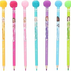 Top Model - Pom Pom Coloured Pencil Set