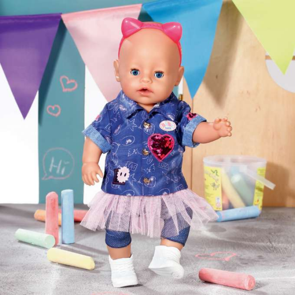 Baby Born Deluxe Jeans Dress Set for 43 cm Doll