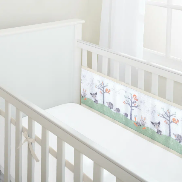 BreathableBaby Breathable Mesh Solid End Cot Liner Woodland (Bedding)