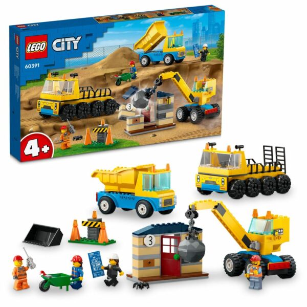 Lego City 60391 Construction Trucks and Wrecking Ball Crane
