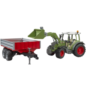 Bruder 1:16 Fendt Vario 211 With Frontloader & Tipping Trailer