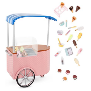 Our Generation Two Scoops Ice Cream Cart Accessory Set