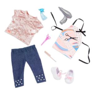 Our Generation Deluxe Hair Stylist Outfit with Velvet Top