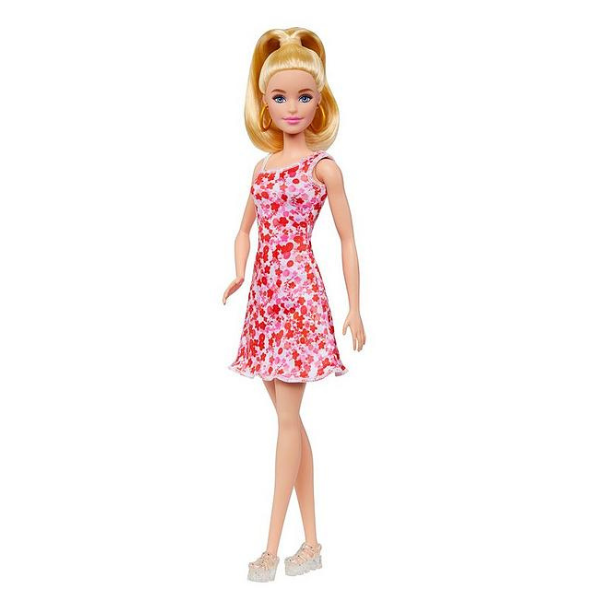 Barbie Fashionistas Doll 205 - Blond Ponytail and Floral Dress