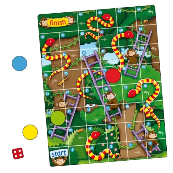 Orchard Toys Jungle Snakes & Ladders Mini Game - Image 2