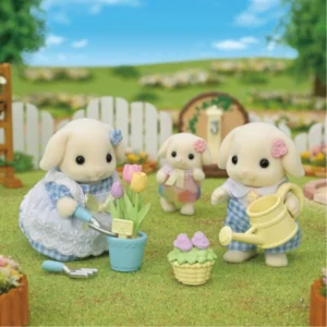 Sylvanian Families Flora Rabbit Sister & Brother Blossom Gardening Set