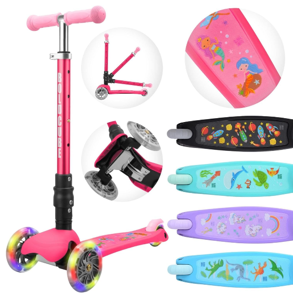 BOLDCUBE Mermaid Teeny Fold 3 Wheel Scooter