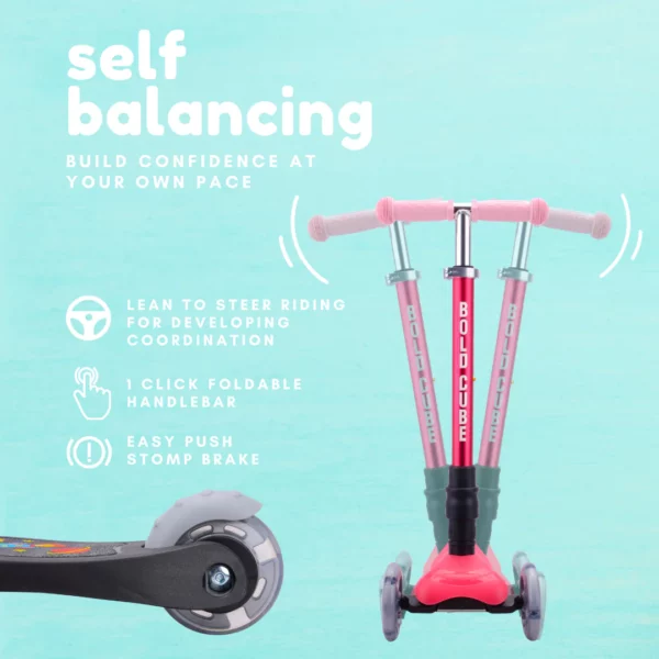 BOLDCUBE Rocket Teeny Fold 3 Wheel Scooter - Image 3