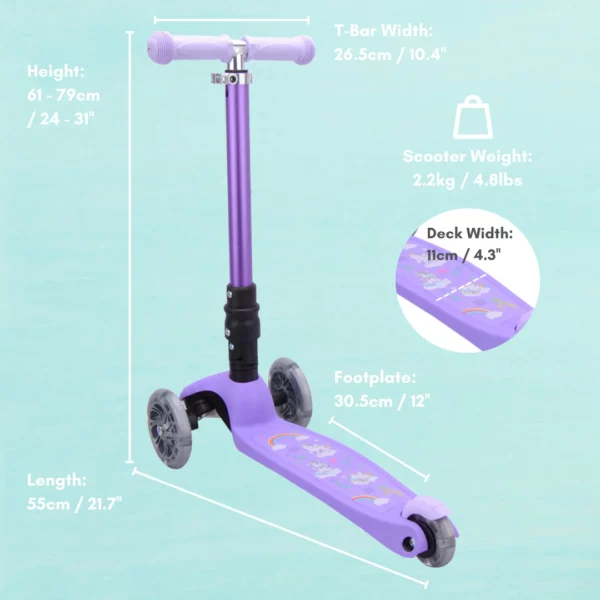 BOLDCUBE Rocket Teeny Fold 3 Wheel Scooter - Image 2