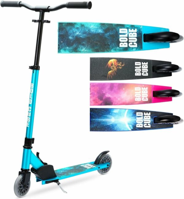 BOLDCUBE Turquoise Deluxe 2 Wheel Scooter - Image 10