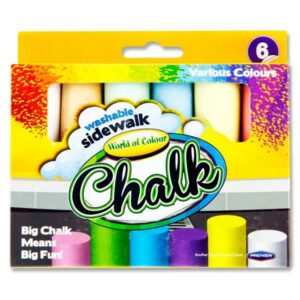 Box 6 Jumbo Sidewalk Chalk - Coloured