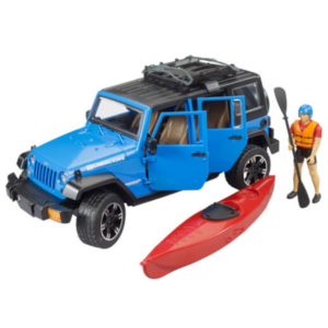 Bruder 1:16 Jeep Wrangler Rubicon With Kayak & Kayaker