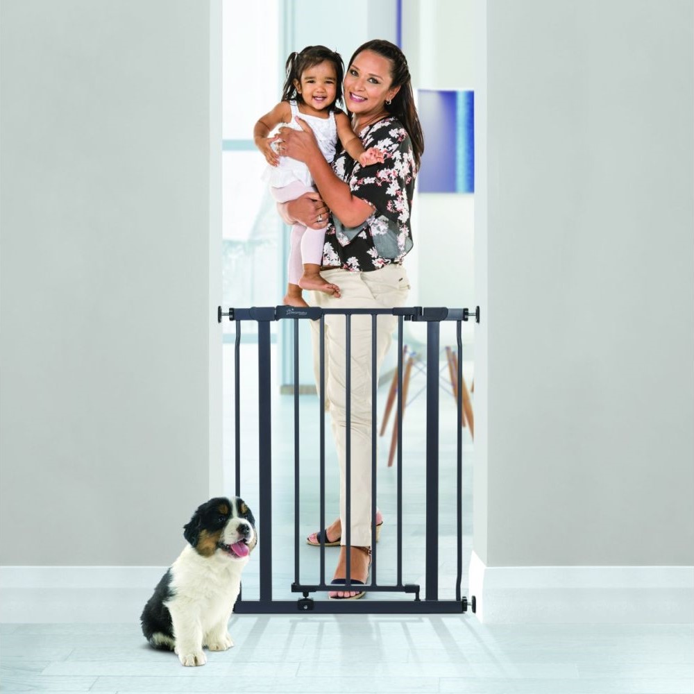 Dreambaby Ava Slimline Safety Gate with Stay-Open Feature (61-68cm) - Charcoal