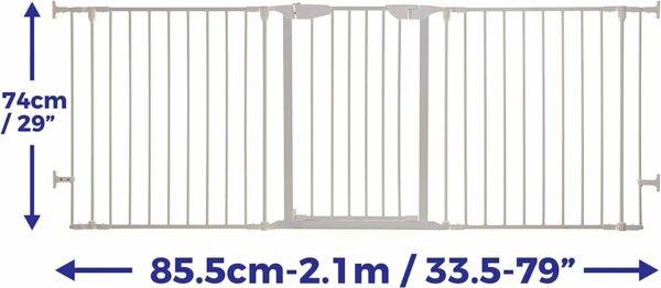 Dreambaby Newport Adapta Gate - White - Image 4