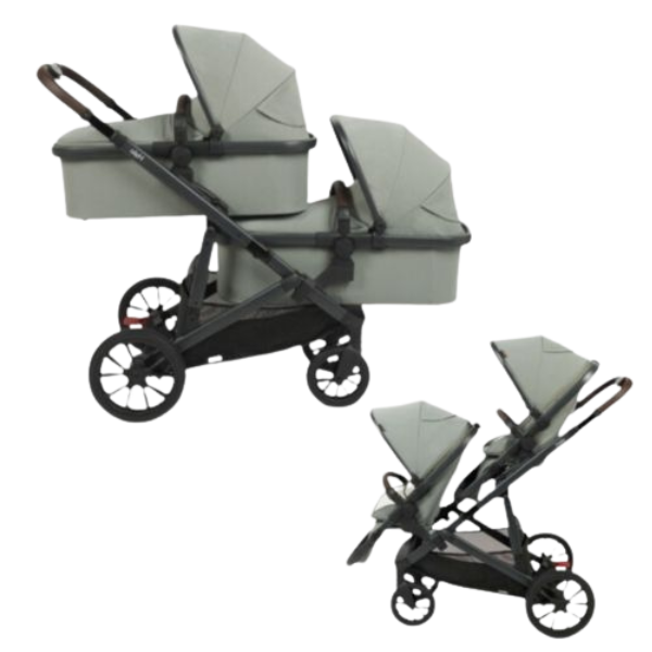 Zummi Halo Twin Travel System - Sage Green