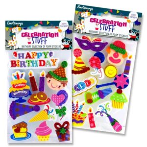 3d Celebration Stuff Foam Stickers - Happy Birthday