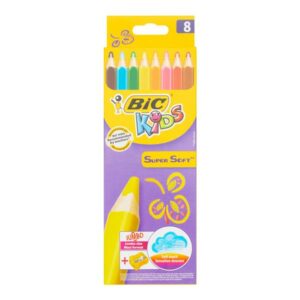 8 Super Soft Colouring Pencils