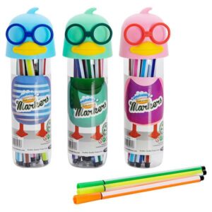 Tub 12 Washable Felt Tip Markers - Duck 