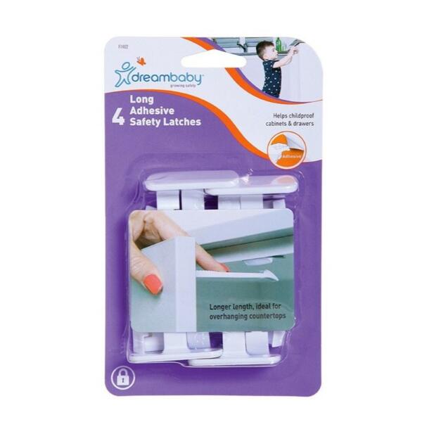 Dreambaby Long Adhesive Safety Latches 4 pack - Image 3