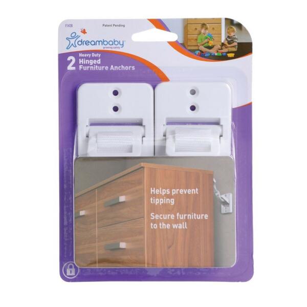 Dreambaby Hinged Furniture Anchors 2 pack - Image 3