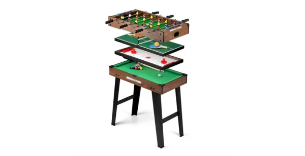 Power Play 4-In-1 Stand Up Games Table 27 Inch (68cm) - Dark Brown - Image 10