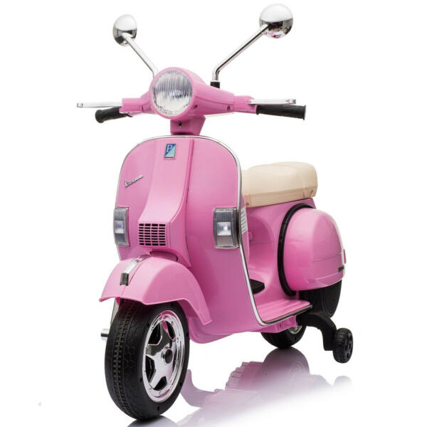 Vespa 12V Electric Ride On Motorbike Pink - Image 4