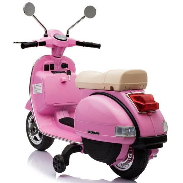 Vespa 12V Electric Ride On Motorbike Pink - Image 2
