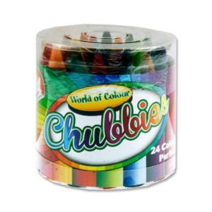 World Of Colour 24 Chubbies In A Tub Crayons