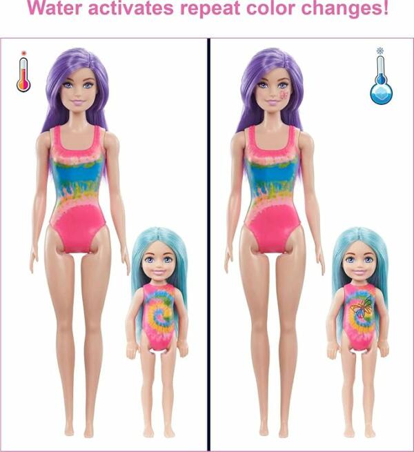 Barbie Doll Color Reveal Gift Set Tie-Dye Fashion Maker - Image 3