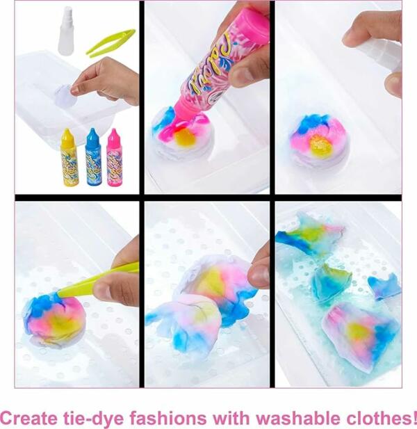 Barbie Doll Color Reveal Gift Set Tie-Dye Fashion Maker - Image 4