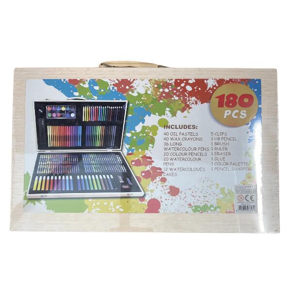 180 Piece Art Set In Wooden Case
