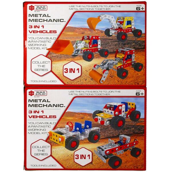 3 in 1 Vehicles Metal Kit