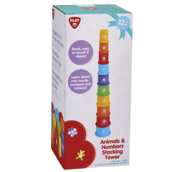 Animals & Numbers Stacking Tower - Image 3