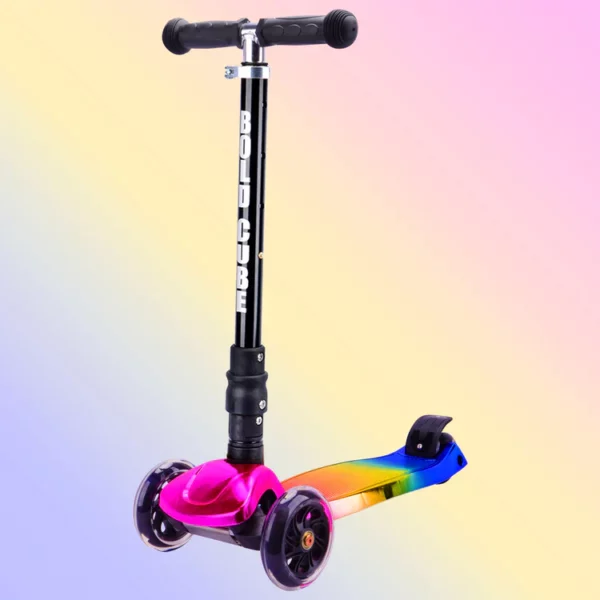 Bold Cube Big Fold 3 Wheel Scooter - Candy Floss - Image 5